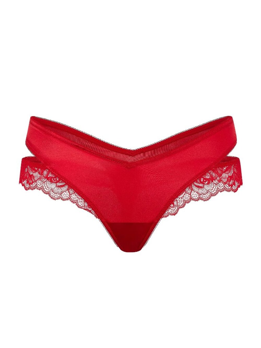 Victoria's Secret Lipstick Lace-Trim Cut-Out Thong Panty, S/P